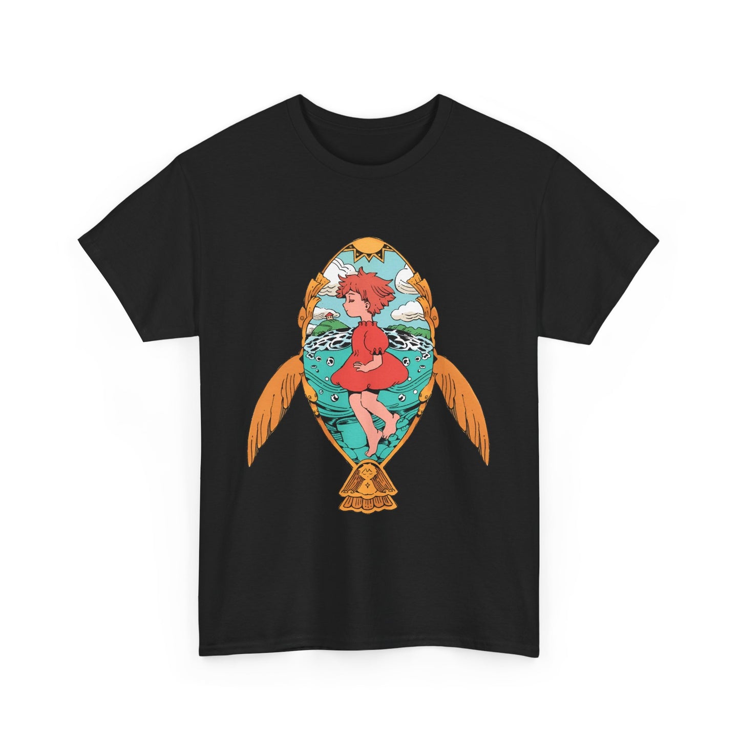 Ponyo Art T-Shirt – 100% Cotton Studio Ghibli Shirt for Anime Fans