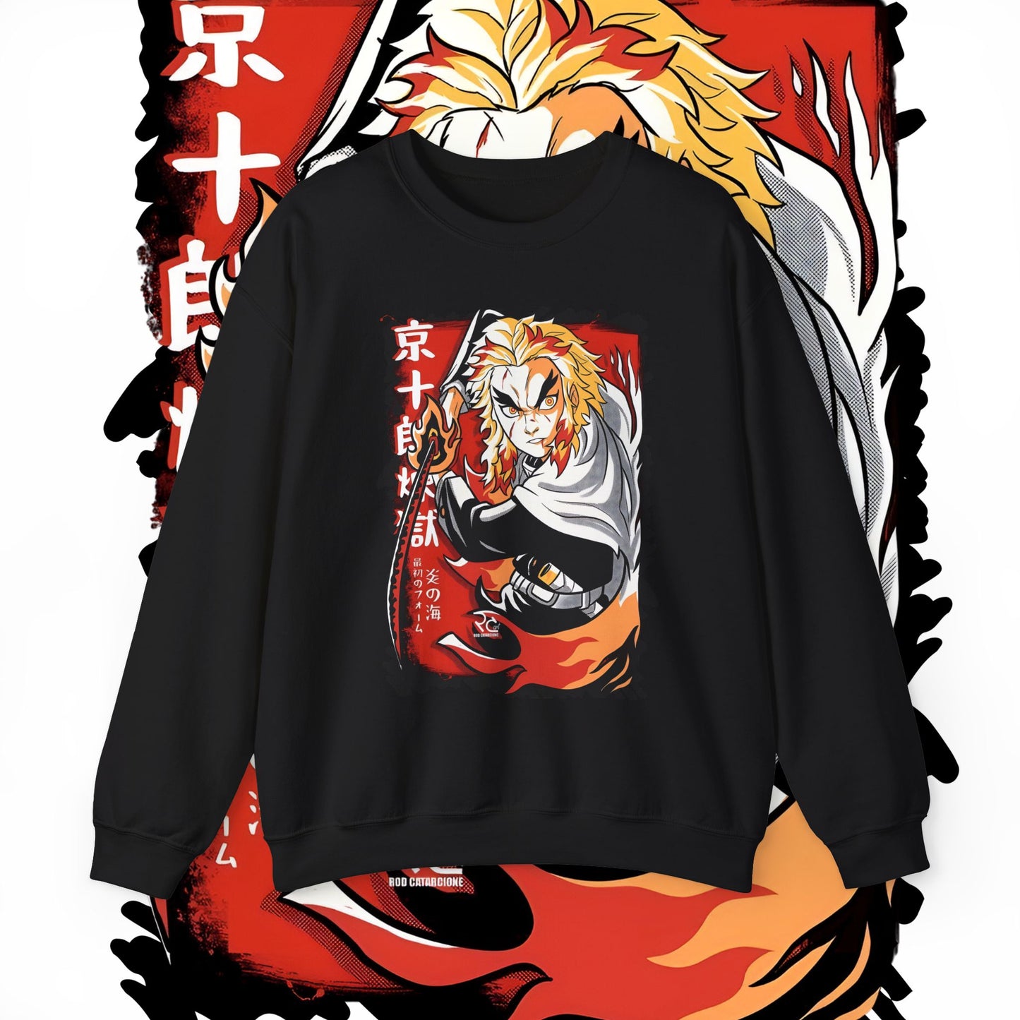 Rengoku Flame Hashira Sweatshirt | Demon Slayer | 100% Cotton Anime Pullover