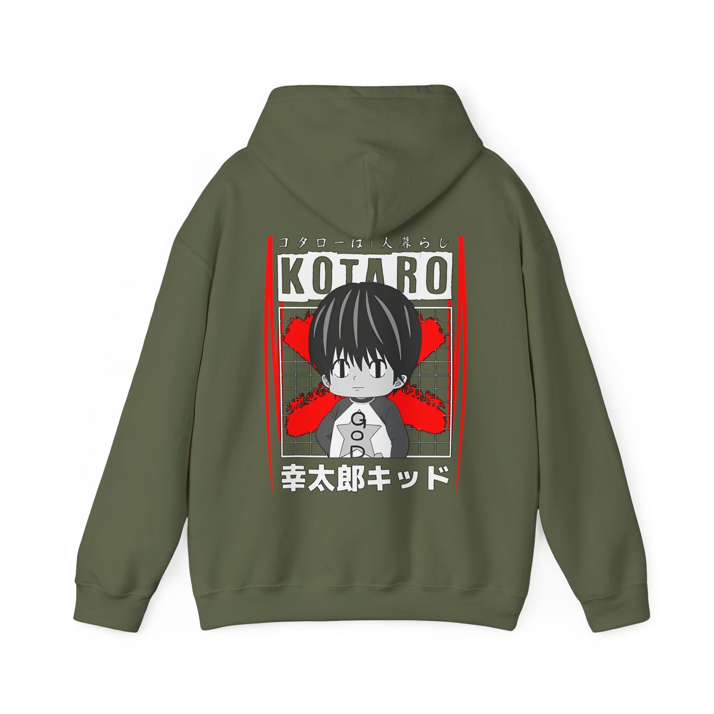 Kotaro Lives Alone Back Print Hoodie – 100% Cotton | Cozy Anime Hoodie for Fans of Kotaro’s Journey