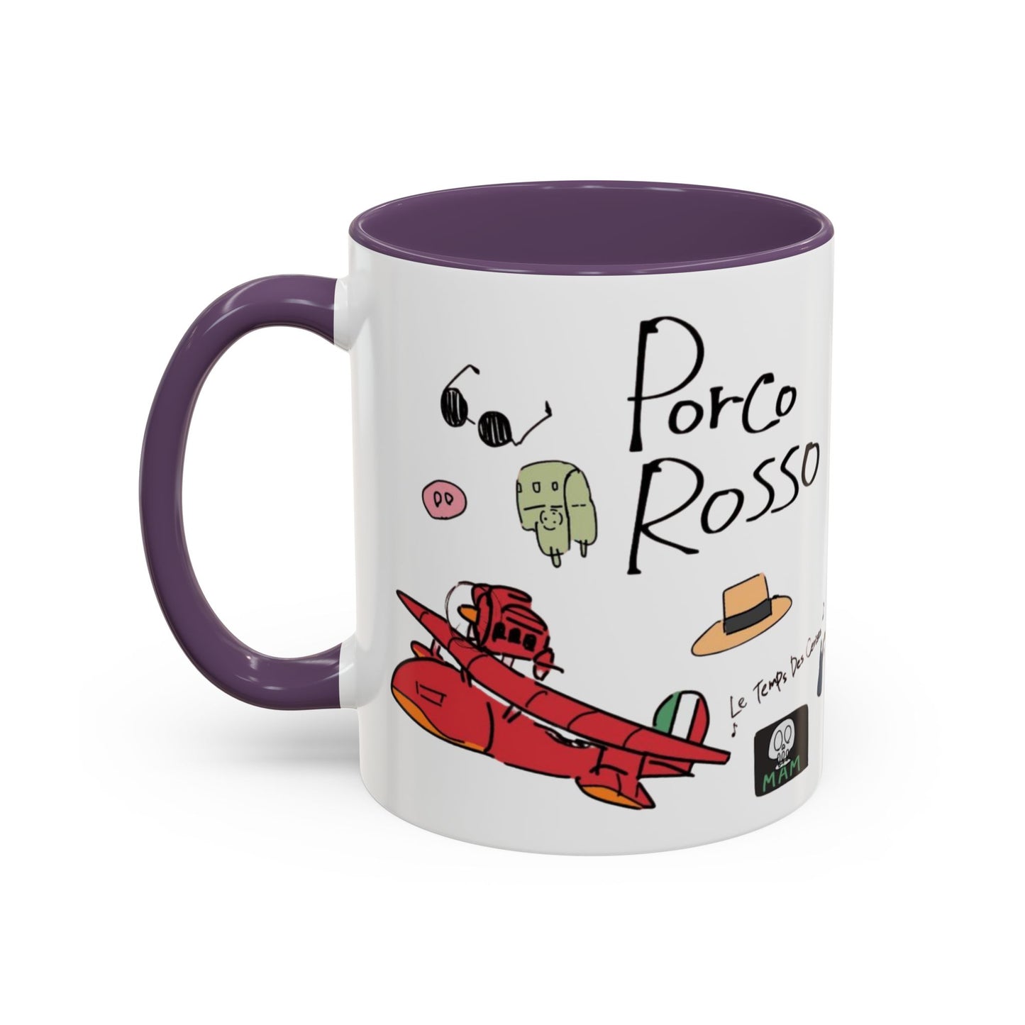 Porco Rosso Tribute Accent Mug – Studio Ghibli Anime Coffee Cup – 11oz & 15oz Ceramic Gift