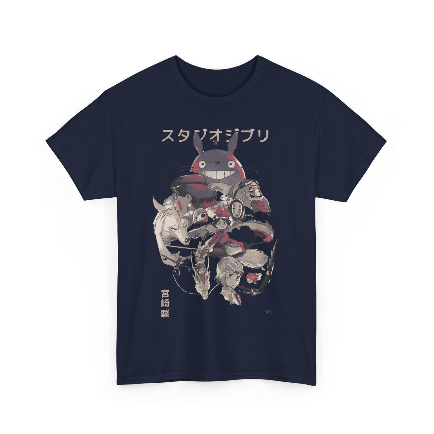 Studio Ghibli Characters T-Shirt 100% Cotton | Anime Canvas Art Tee