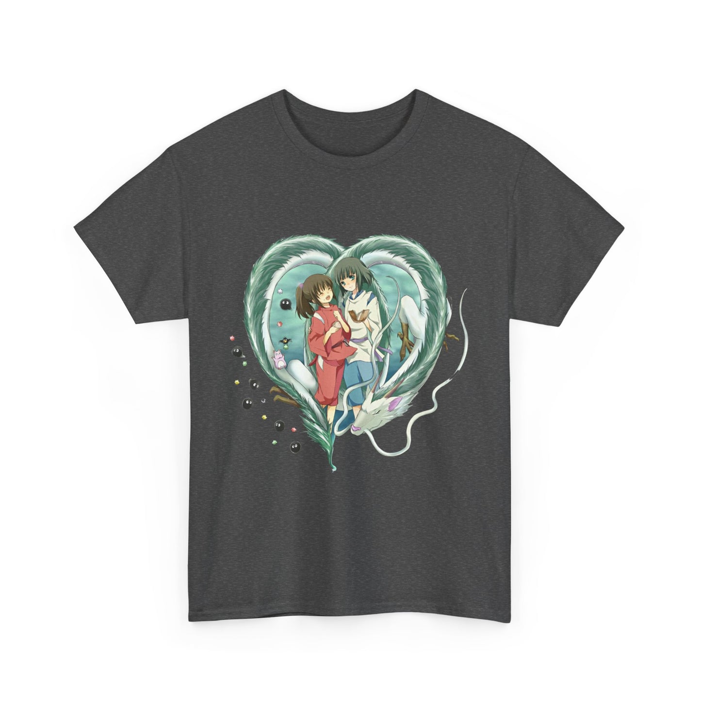 Chihiro and Haku Love T-Shirt – 100% Cotton Spirited Away Anime Shirt for Ghibli Fans