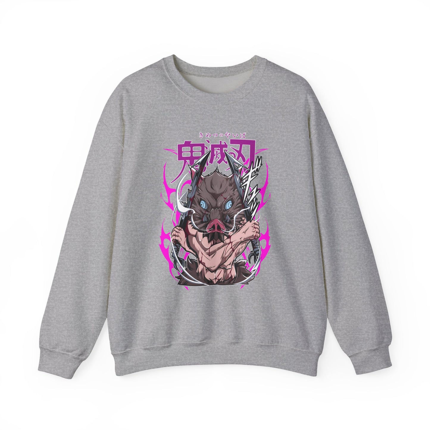 Inosuke Hashibira Demon Slayer Sweatshirt – 100% Cotton Anime Pullover for Boar Head Fans