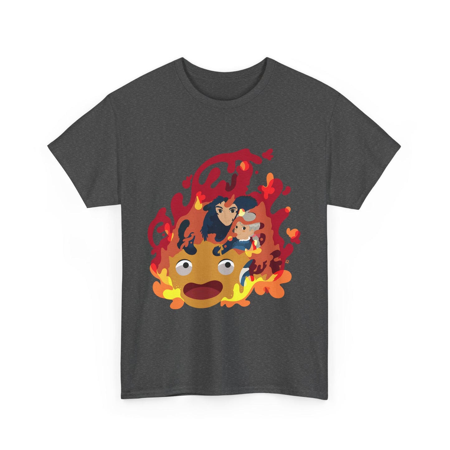Calcifer Collage T-Shirt 100% Cotton | Howl’s Moving Castle Ghibli Tee