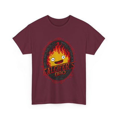 Calcifer BBQ Demon Flame T-Shirt – 100% Cotton Howl’s Moving Castle Anime Tee