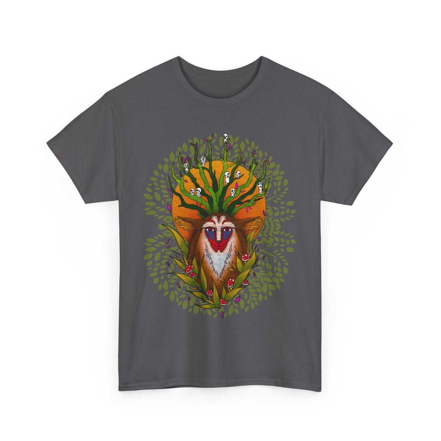 Forest Spirit Ghibli T-Shirt – 100% Cotton Princess Mononoke Anime Tee