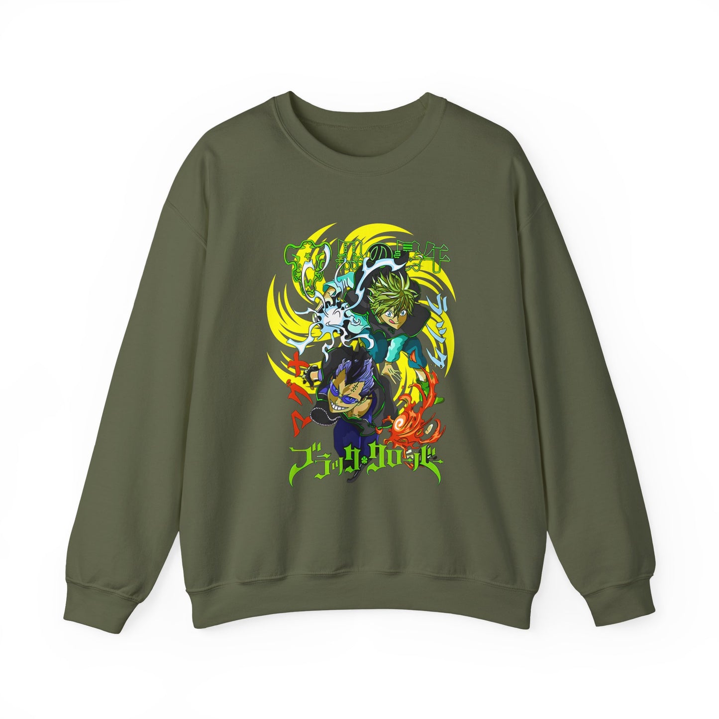 Magna and Luck Black Clover Sweatshirt – 100% Cotton Anime Crewneck for Magic Knights Fans