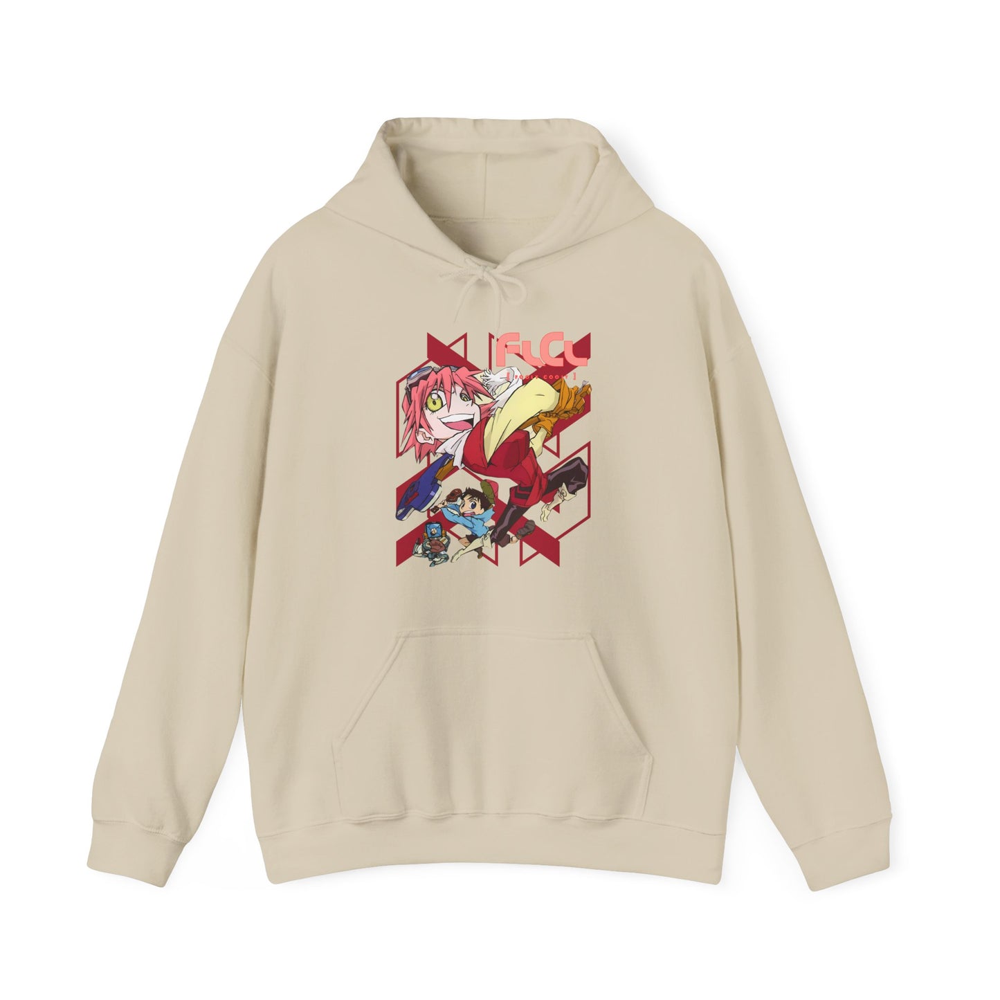 FLCL Hoodie – 100% Cotton Gildan 18500 | Fooly Cooly Classic Anime Hoodie for True Fans