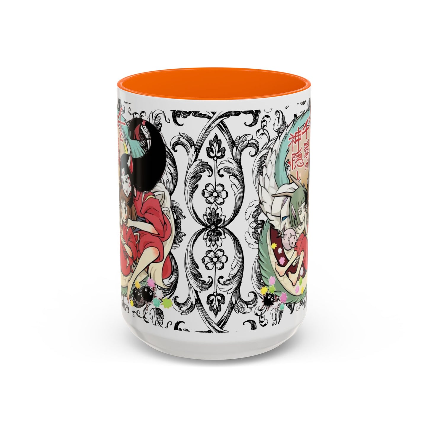Spirited Away Cool Accent Mug – Studio Ghibli Color Handle Coffee Cup – 11oz & 15oz Ceramic Gift for Anime Fans