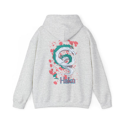 Haku Back Print Hoodie – 100% Cotton Spirited Away Dragon Hoodie | Studio Ghibli Anime Sweater