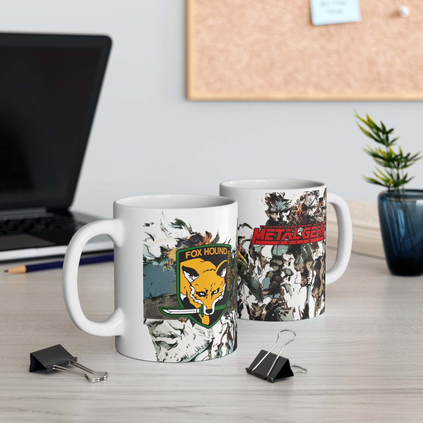 Metal Gear Fox Hound Mug – 11oz & 15oz Ceramic Coffee Cup – Tactical Espionage Action Gamer Gift