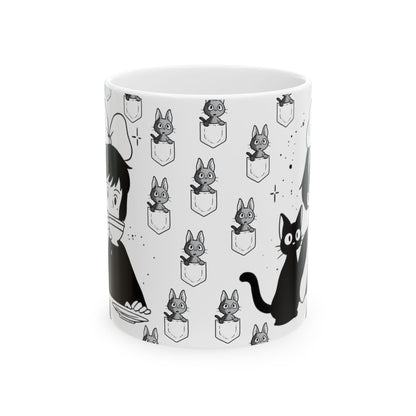 Kiki's Delivery Coffee Mug – Studio Ghibli Cup for Anime Lovers – 11oz & 15oz Ceramic Mug