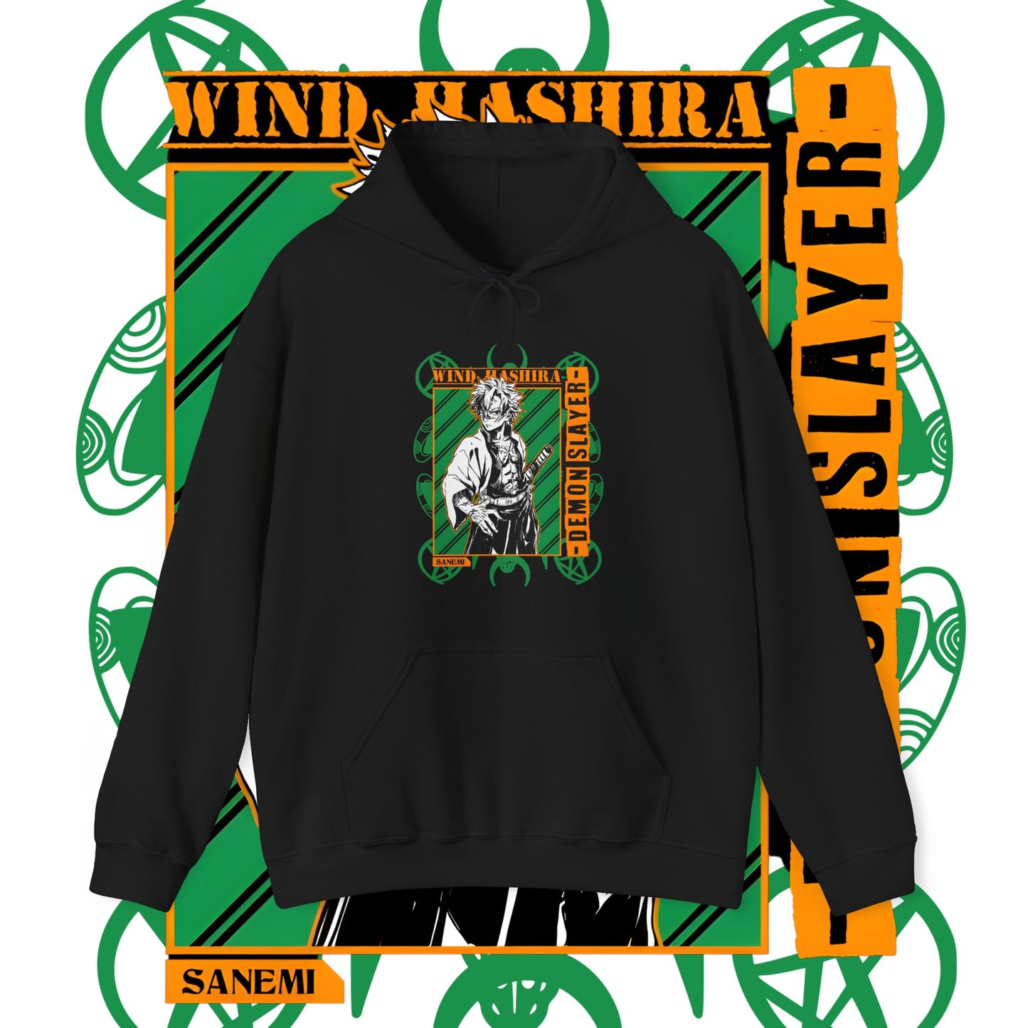 Sanemi Shinazugawa Hoodie | Demon Slayer Hashira | 100% Cotton Anime Hoodie