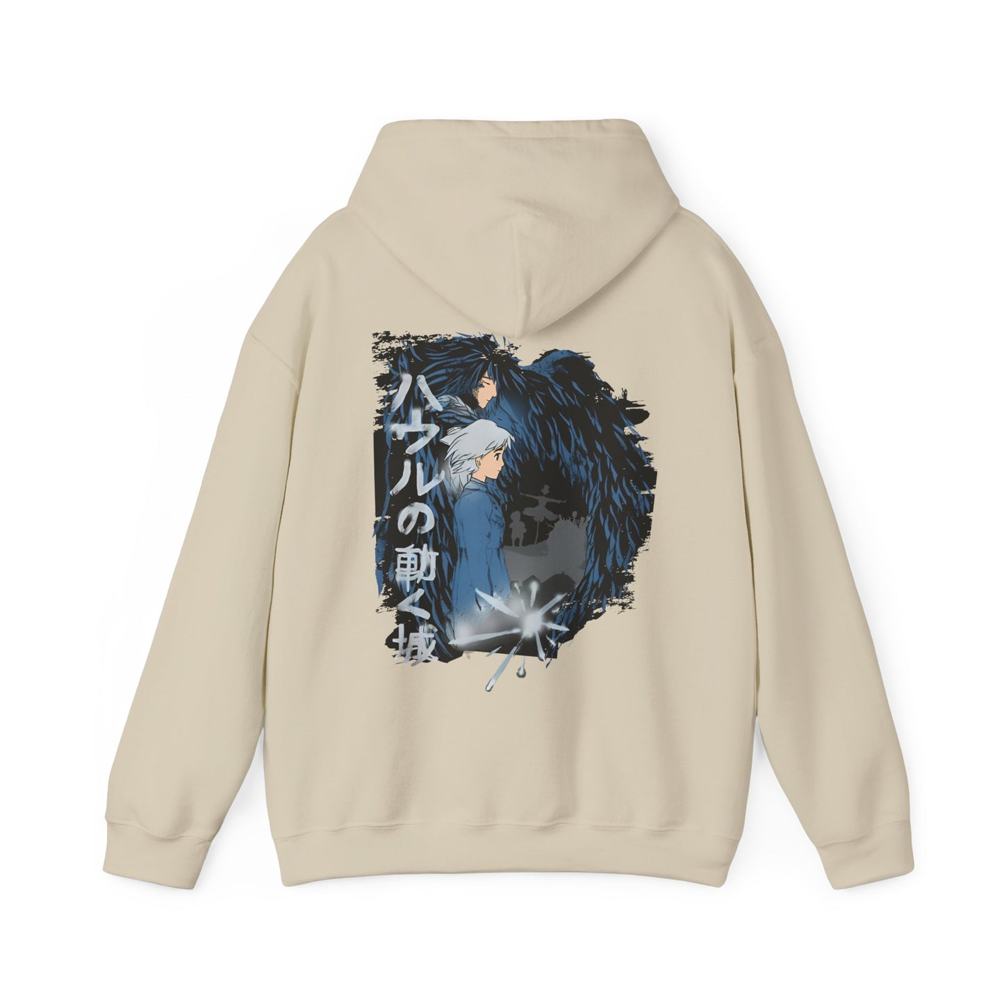 Howl & Sophie Back Print Hoodie – 100% Cotton Studio Ghibli Hoodie Inspired by Howl’s Moving Castle