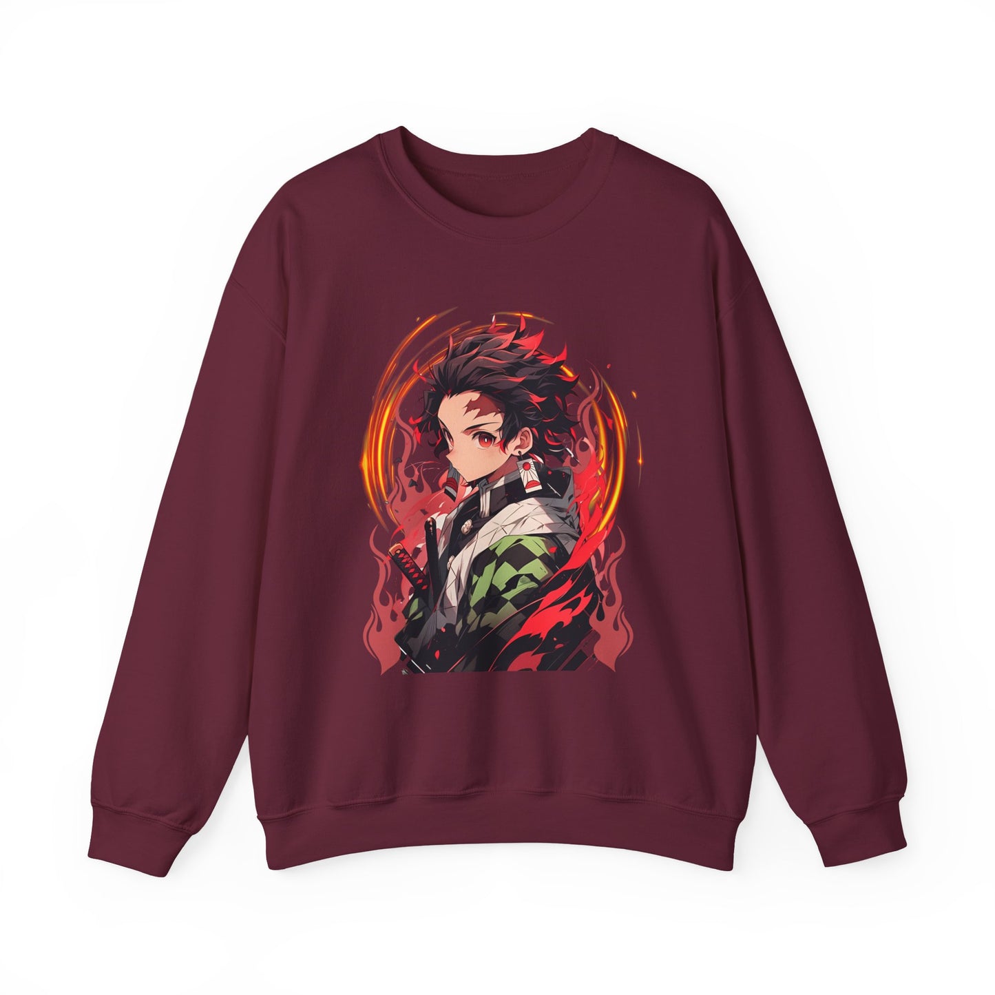 Tanjiro Kamado Demon Slayer Sweatshirt – 100% Cotton Anime Pullover for Kimetsu no Yaiba Fans