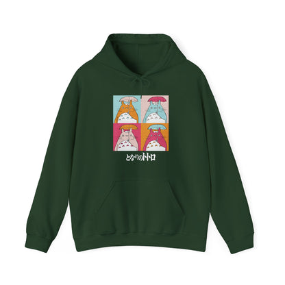 Totoro Aesthetic Art Collage Hoodie – 100% Cotton Studio Ghibli Anime Hoodie
