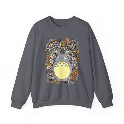 Totoro Plants Sweatshirt – 100% Cotton Studio Ghibli Pullover with Totoro and Nature Design