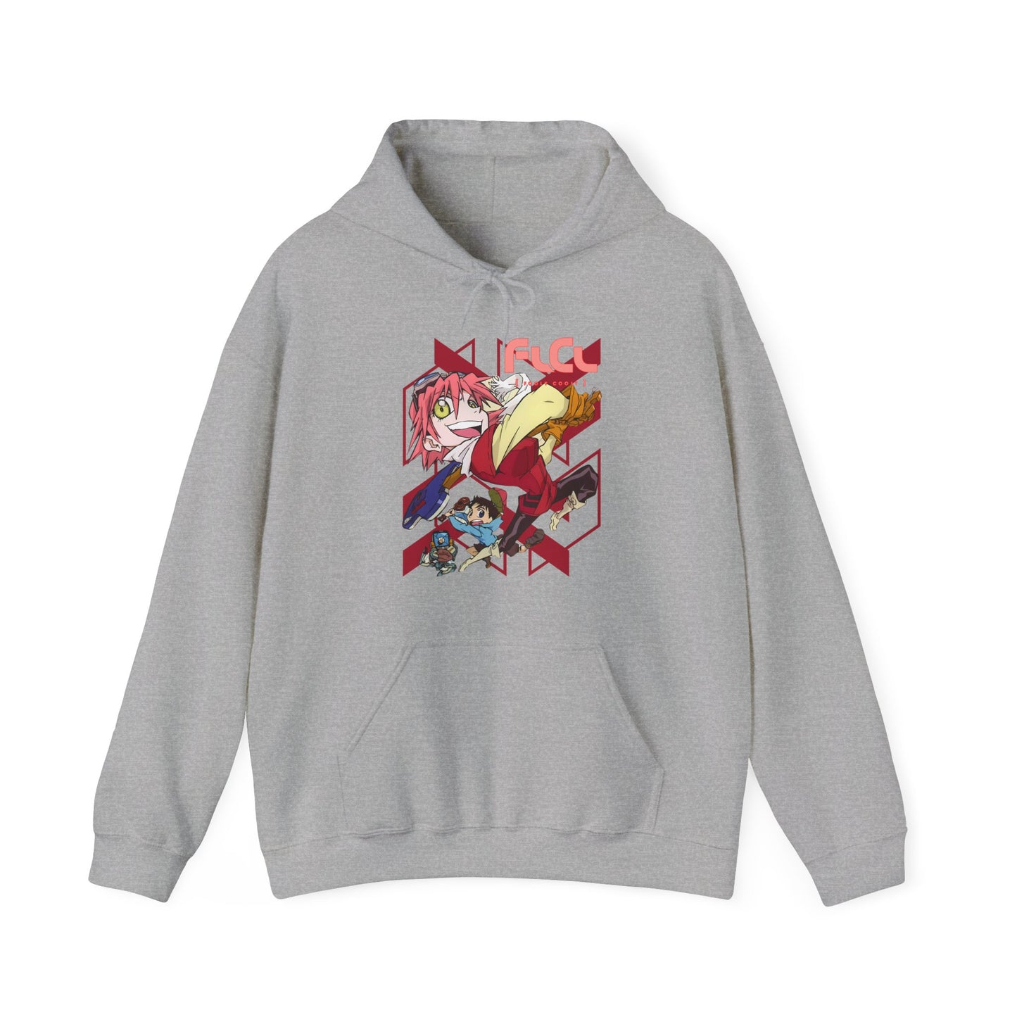 FLCL Hoodie – 100% Cotton Gildan 18500 | Fooly Cooly Classic Anime Hoodie for True Fans