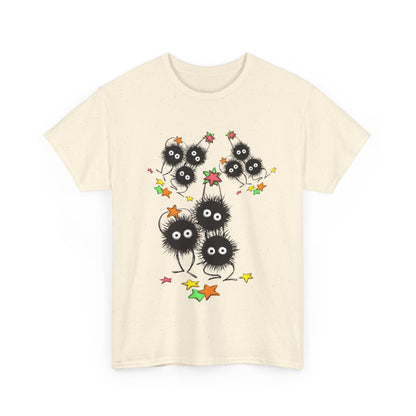 Soot Sprites Fantasy T-Shirt – 100% Cotton Studio Ghibli-Inspired Anime Tee for Fans