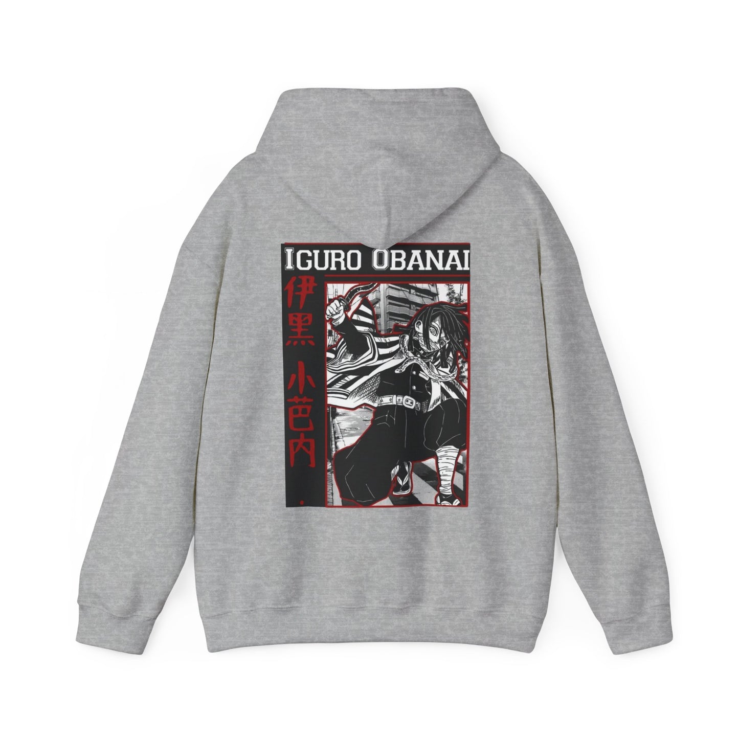 Iguro Obanai Back Print Hoodie – 100% Cotton Demon Slayer Hoodie Featuring the Serpent Hashira