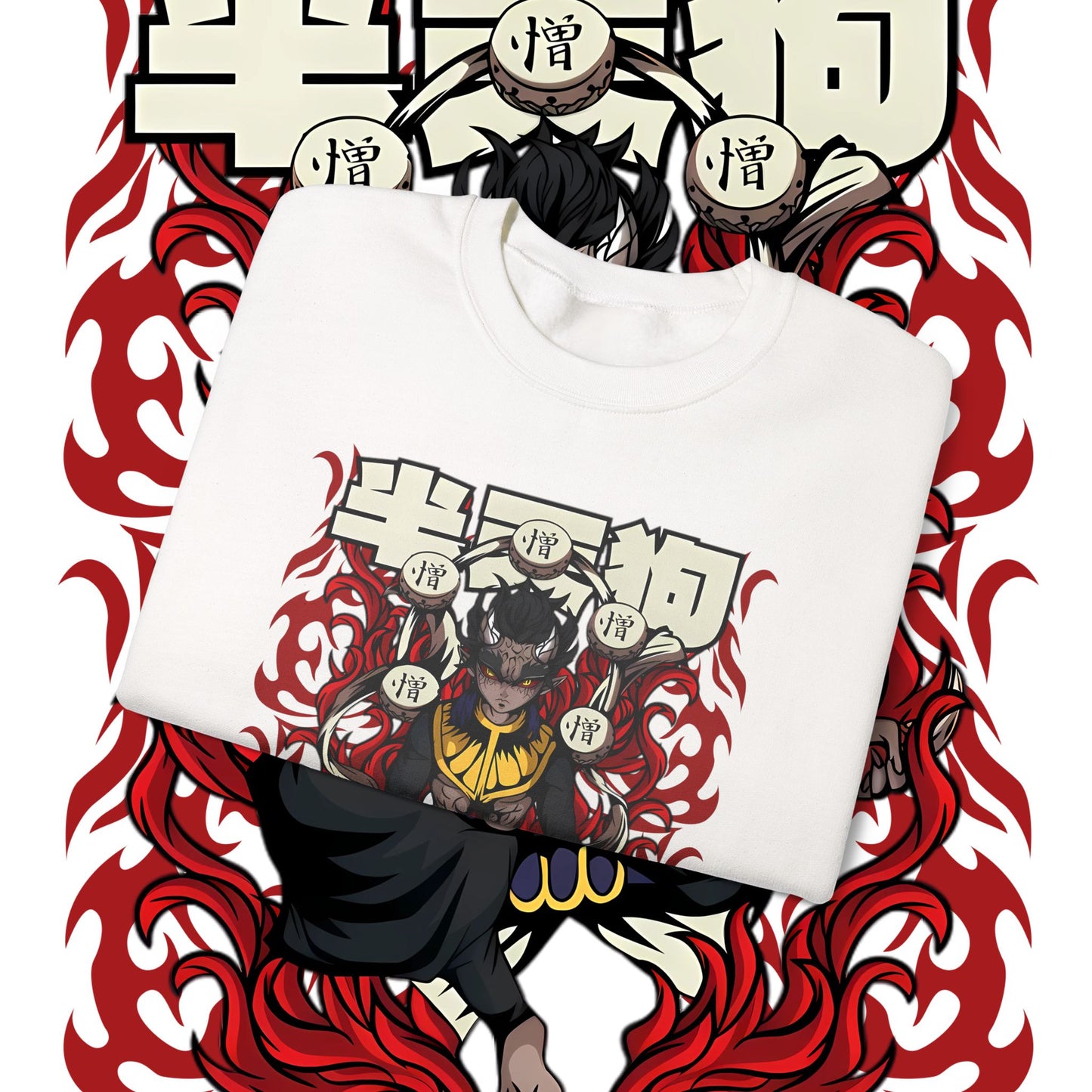 Hantengu Moon Demon Slayer Cotton Sweatshirt