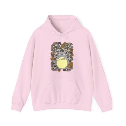 Totoro Plants Hoodie – 100% Cotton Studio Ghibli Hoodie with Totoro and Nature Design