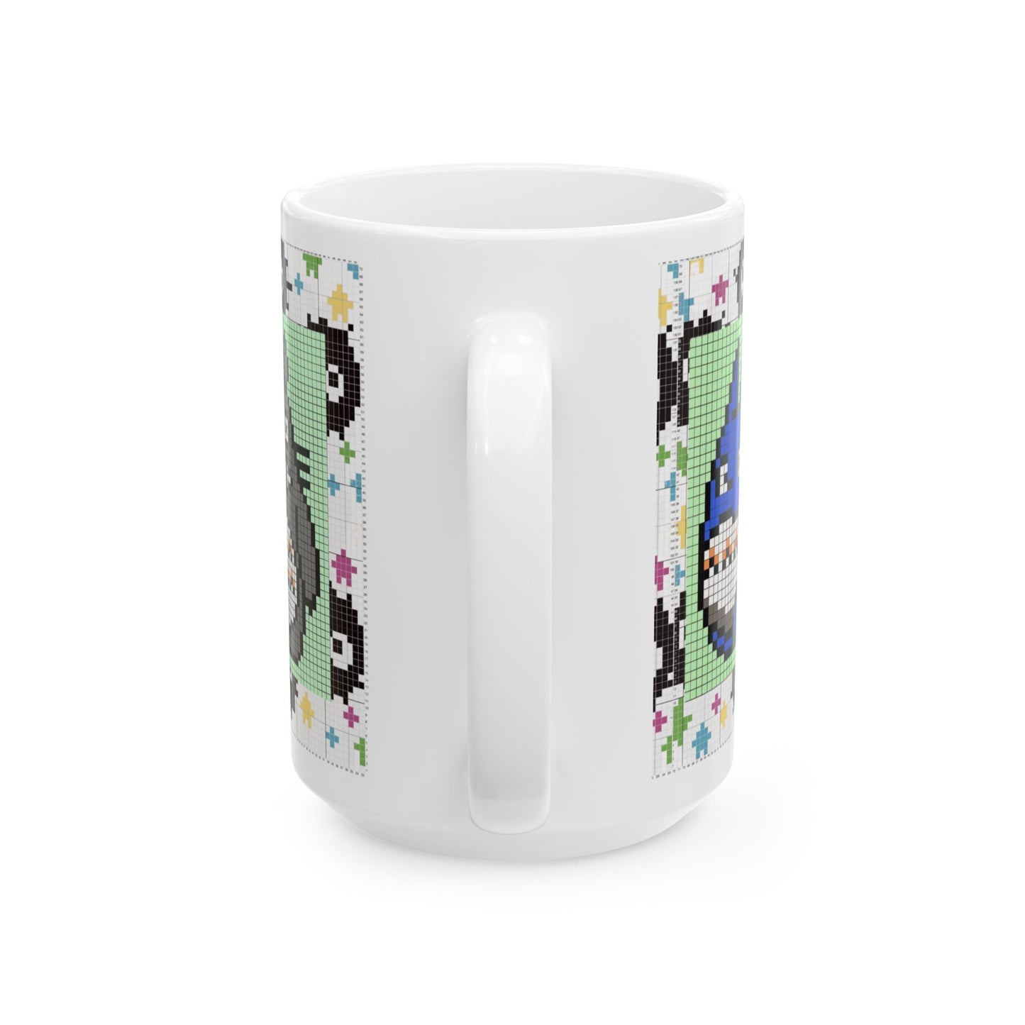 My Neighbor Totoro Pixel Mug – Studio Ghibli Retro Anime Cup 11oz & 15oz – Cute Pixel Art Coffee Gift