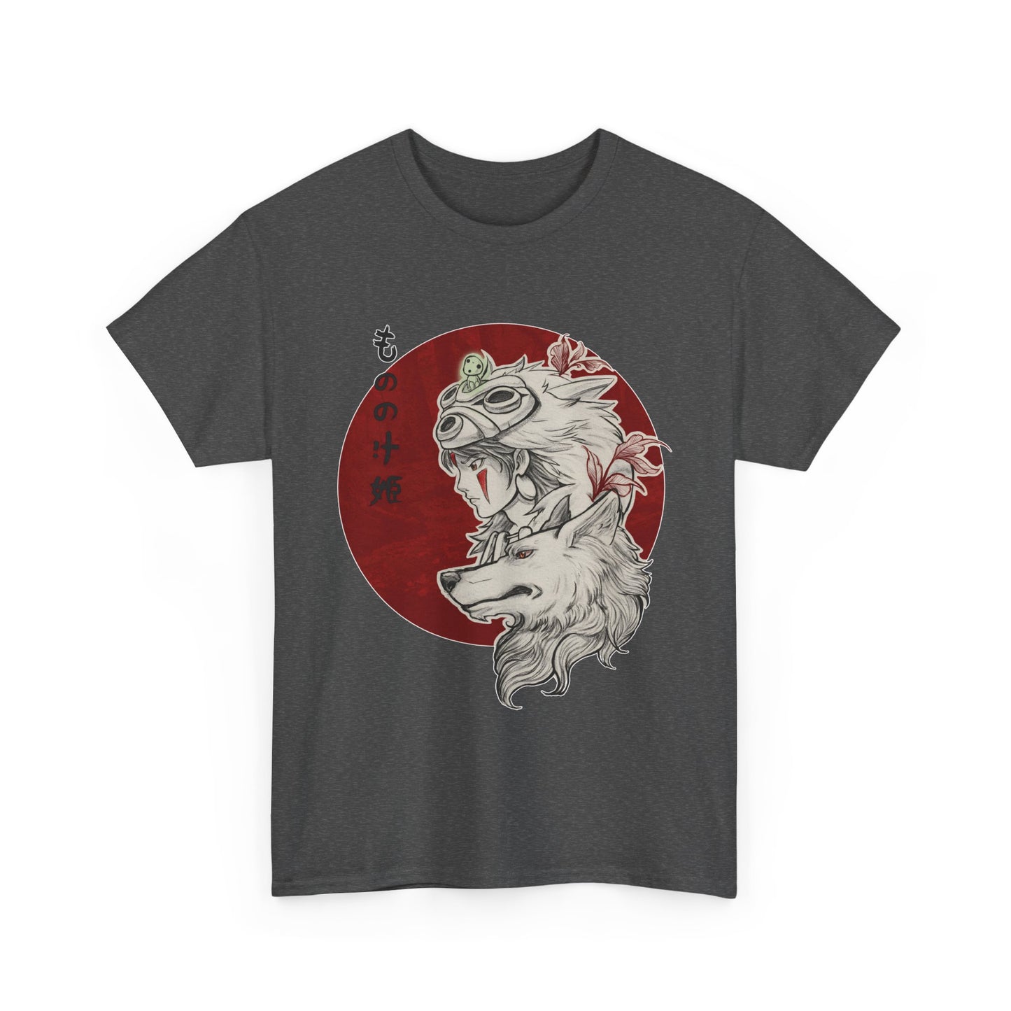 Princess Mononoke Red T-Shirt | Studio Ghibli Anime Cotton Tee