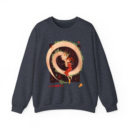 Spirited Away Love Sweatshirt – 100% Cotton Studio Ghibli Anime Pullover Featuring Chihiro and Haku