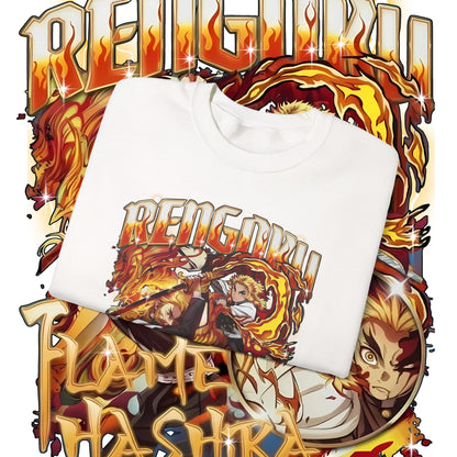 Rengoku Flame Hashira Bootleg Sweatshirt – Anime Streetwear 100% Cotton