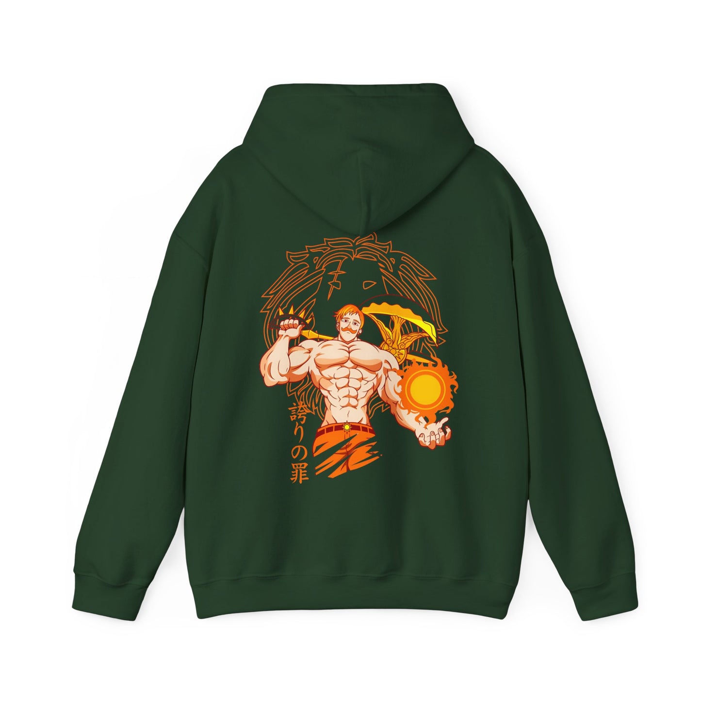 Escanor Seven Deadly Sins Back Print Hoodie – 100% Cotton Anime Hoodie for Lion’s Sin of Pride Fans