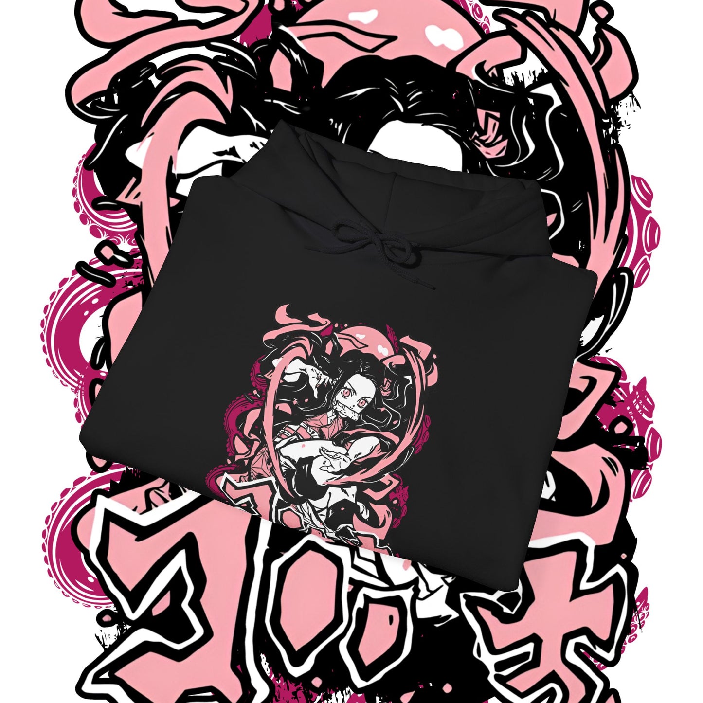 Nezuko Kamado Waifu Hoodie | Demon Slayer Art | 100% Cotton Anime Hoodie