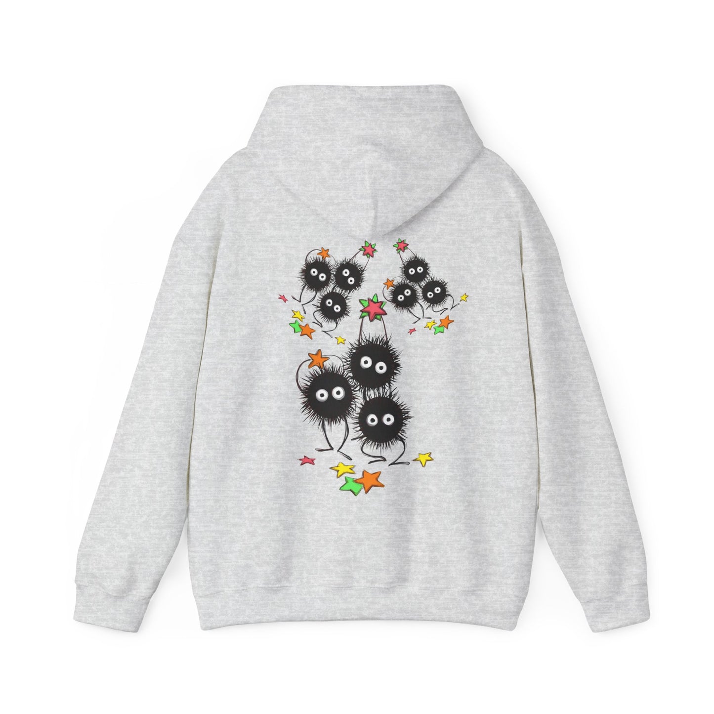 Soot Sprites Fantasy Back Print Hoodie – 100% Cotton Anime Hoodie Inspired by Studio Ghibli