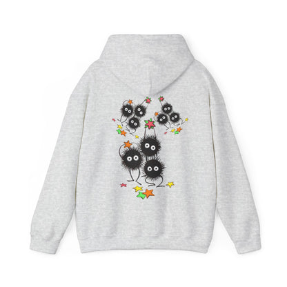 Soot Sprites Fantasy Back Print Hoodie – 100% Cotton Anime Hoodie Inspired by Studio Ghibli