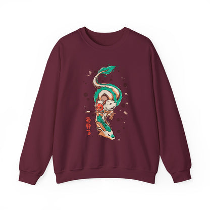 Haku and Princess Mononoke Sweatshirt – 100% Cotton Studio Ghibli Pullover for Anime Fans