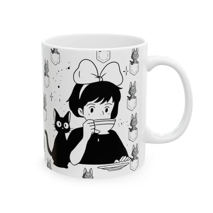 Kiki's Delivery Coffee Mug – Studio Ghibli Cup for Anime Lovers – 11oz & 15oz Ceramic Mug