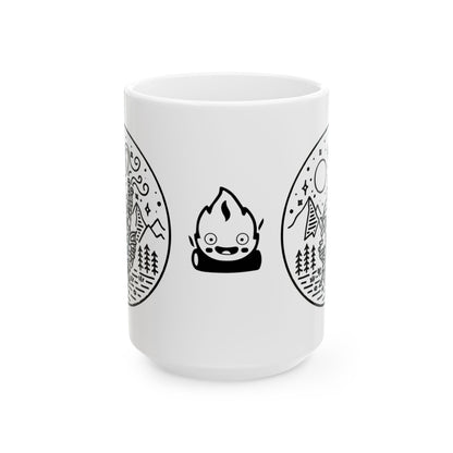 Calcifer Demon Fire Mug – Howl’s Moving Castle Anime Cup – 11oz & 15oz Ceramic Ghibli Gift