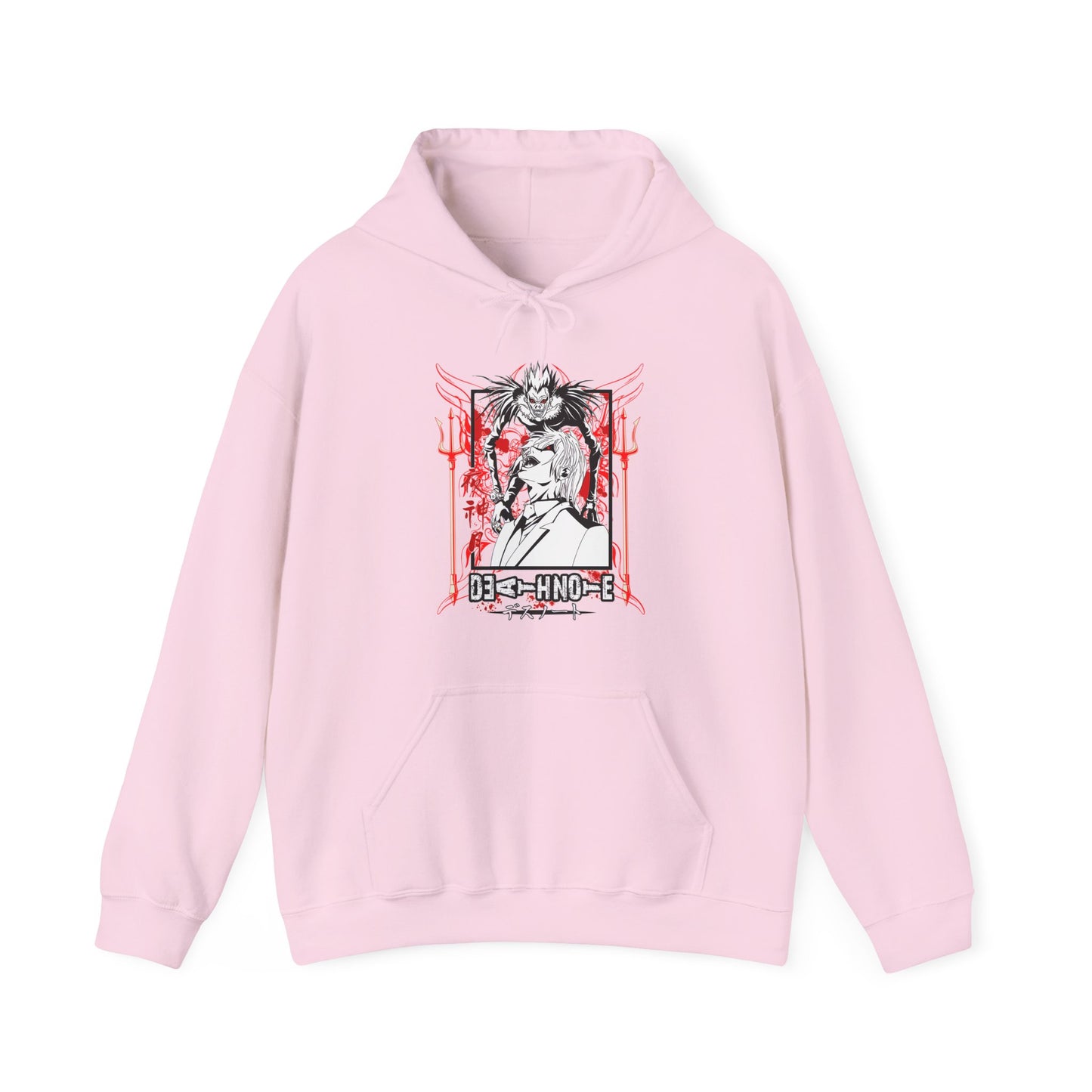 Death Note Anime Hoodie – 100% Cotton Pullover Featuring Light Yagami, L & Ryuk