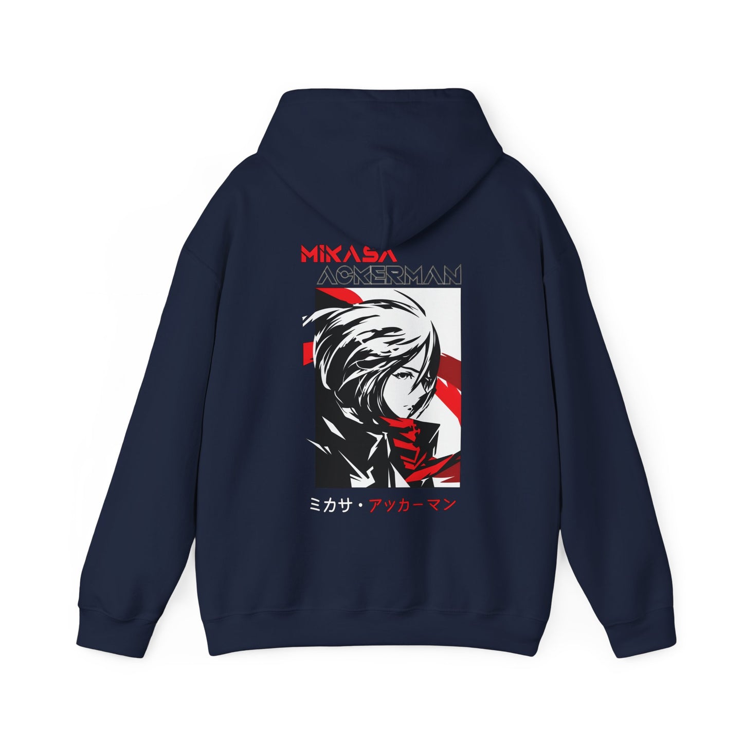 Mikasa Ackerman Hoodie 100% Cotton with Back Print – Attack On Titan Anime Pullover