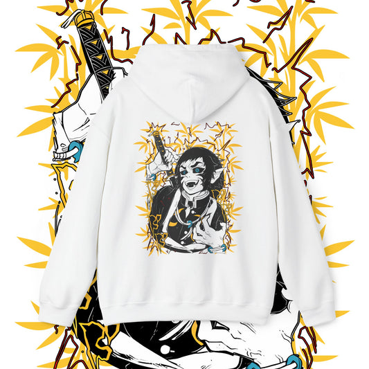 Kaigaku Demon Slayer Art Back Print Hoodie 100% Cotton
