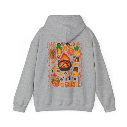 Calcifer Breakfast Back Print Hoodie – 100% Cotton Howl’s Moving Castle Studio Ghibli Hoodie