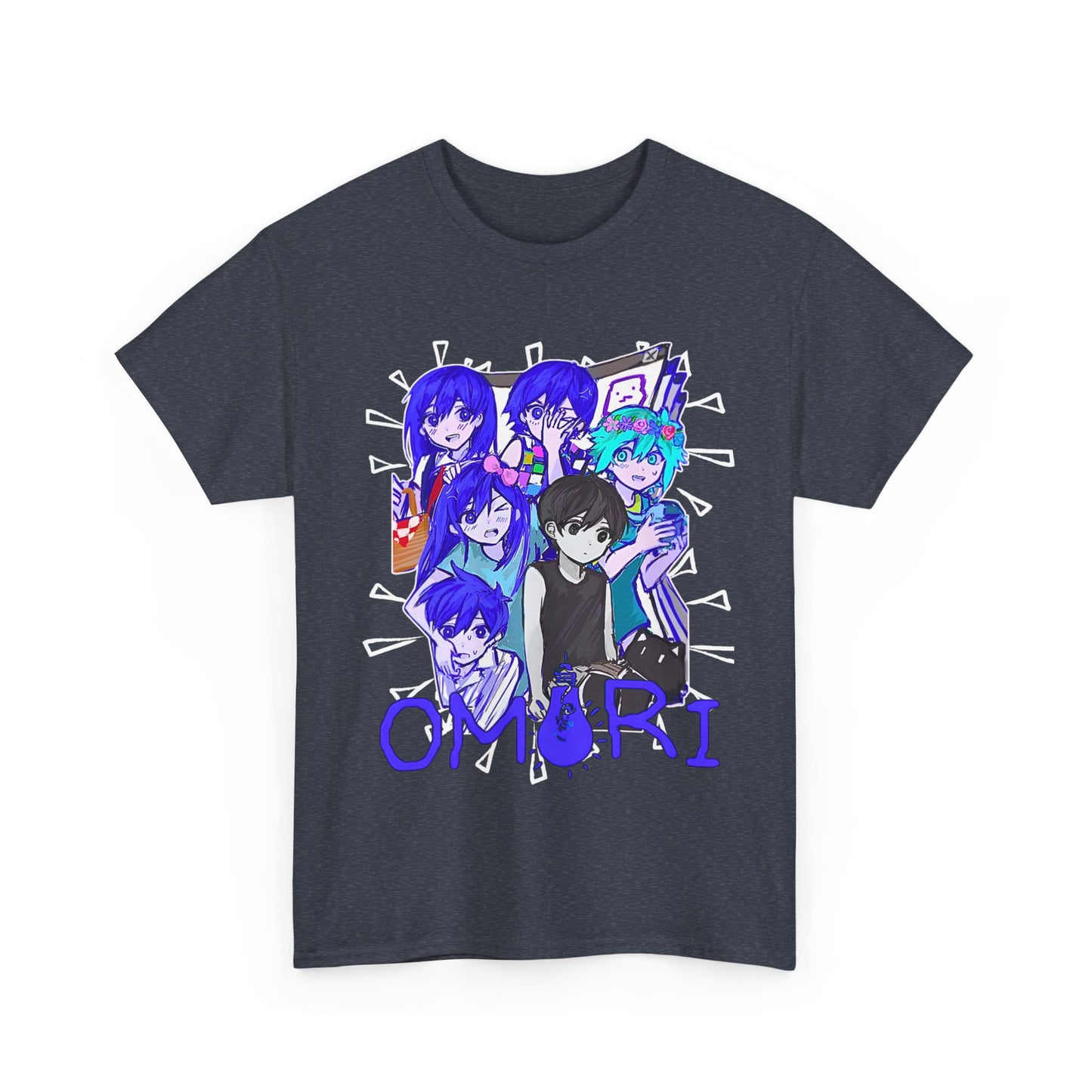 OMORI Family T-Shirt – 100% Cotton Indie Game Tee Featuring Sunny and Friends