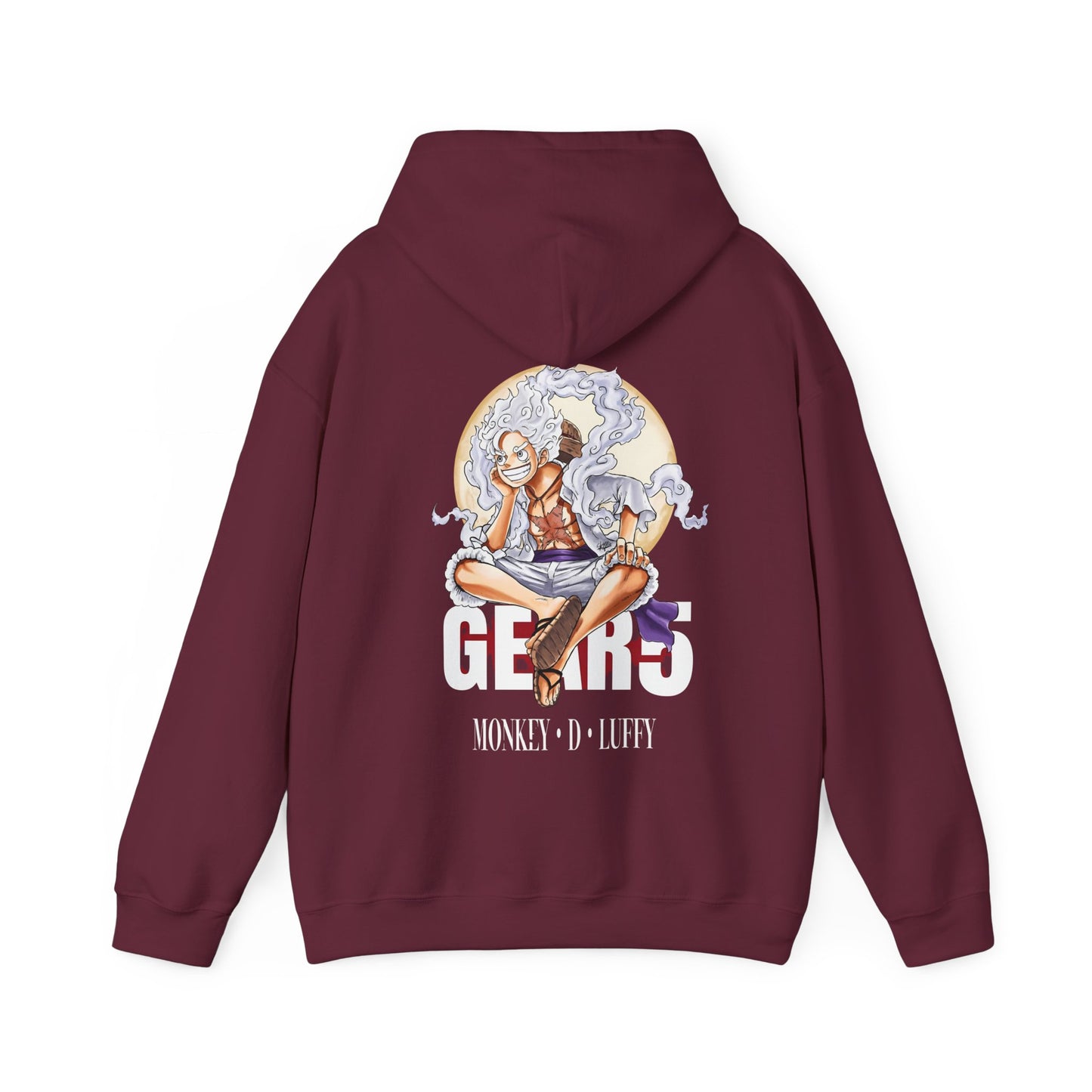 Monkey D. Luffy Gear 5 Back Print Hoodie – 100% Cotton One Piece Anime Sweatshirt