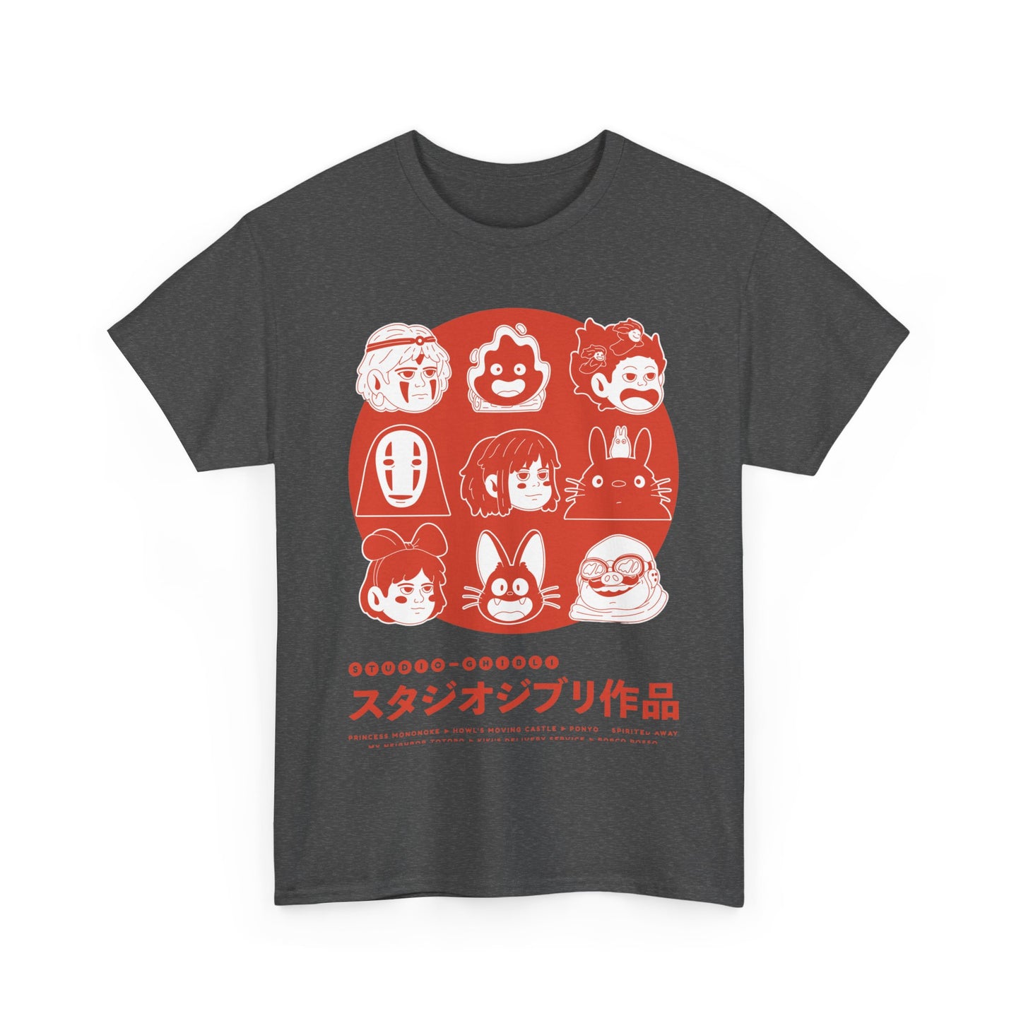 Ghibli Funny Faces T-Shirt 100% Cotton | Studio Ghibli Anime Tee