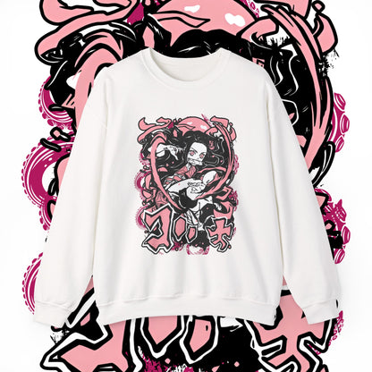 Nezuko Kamado Art Sweatshirt | Demon Slayer Waifu | 100% Cotton Anime Sweater