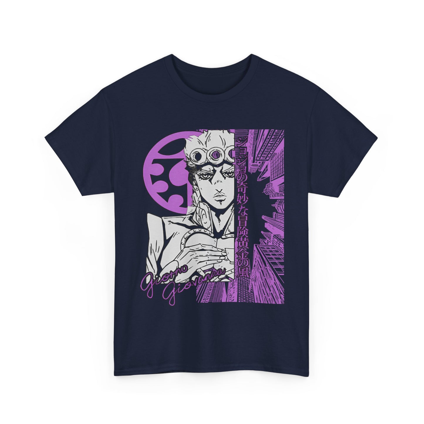 Giorno Giovanna T-Shirt – 100% Cotton JoJo’s Bizarre Adventure Anime Tee for Stand Users