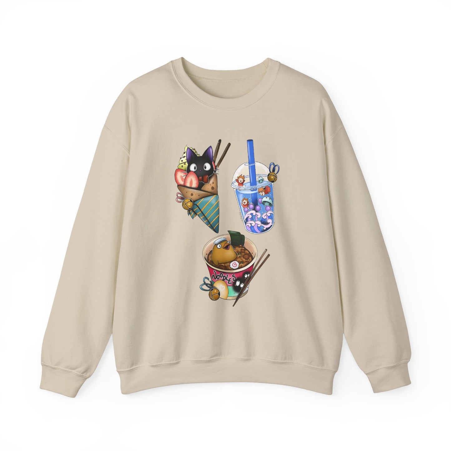 Studio Ghibli Food Sweatshirt – 100% Cotton Cozy Anime Pullover with Iconic Ghibli Dishes