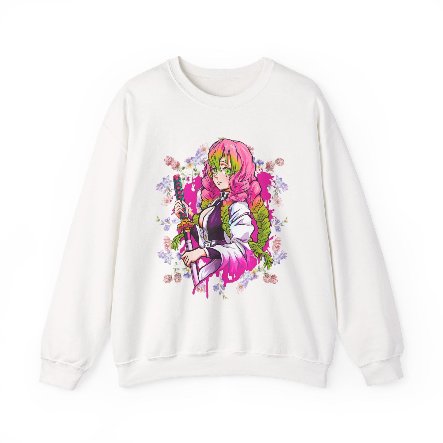 Mitsuri Kanroji Love Hashira Sweatshirt | 100% Cotton Demon Slayer Anime Pullover