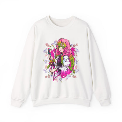 Mitsuri Kanroji Love Hashira Sweatshirt | 100% Cotton Demon Slayer Anime Pullover