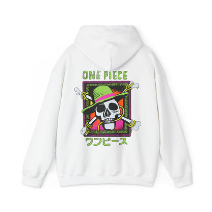 Straw Hat Pirates One Piece Hoodie – 100% Cotton Back Print Pullover for Anime Fans